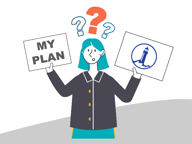 Animated women waving signs